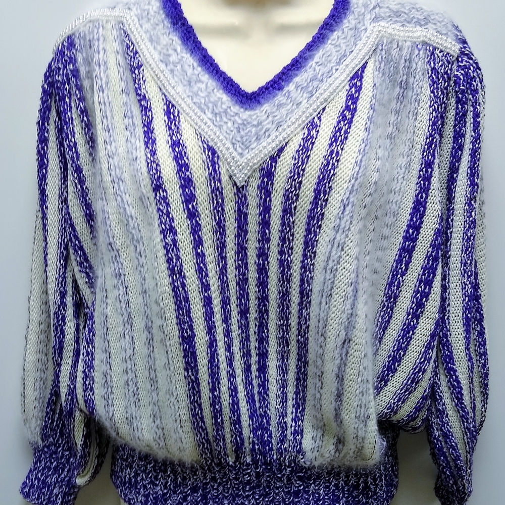 Stunning purple and white Nannell sweater M